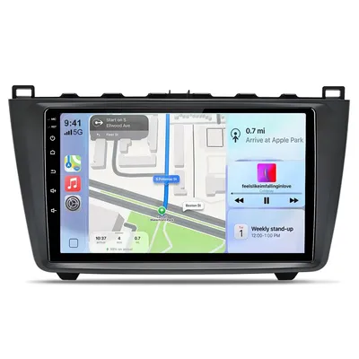 Obrázok produktu pre 9'' Android Autorádio CarPlay Android Auto 4GB+64GB pre Mazda 6 GH GG 2007-2012 GPS navigácia Wi-Fi Bluetooth FM RDS SWC DSP 2DIN DAB+