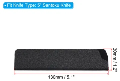 Produktbild von 130x30mm Messerschutzhš¹lle fš¹r 127mm/5" Santokumesser, Universal Messerscheide aus ABS Klingenschutz Messertasche mit Beflockte Futter fš¹r Kš¹chen Haushalt Hotel, Schwarz