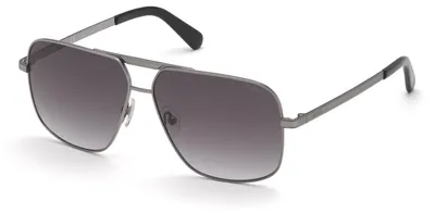 Produktbild von Guess GU00026 SHINY ANTHRACITE/SMOKE SHADED 61/12/145 Herrenbrillen Sonnenbrillen