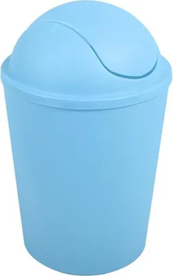 Produktbild von MSV Kosmetikeimer Abfalleimer Schwingdeckeleimer 5,5 Liter Kunststoff Hellblau