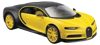 Produktbild von Maisto 31514 - Modellauto - Bugatti Chiron (schwarz-gelb, Maßstab 1:24)