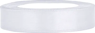 Produktbild von Satinband weiß, B:12 mm, L: 25 m