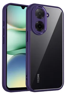 Produktbild von Hülle für Xiaomi Redmi A5 4G/Poco C71 Transparente Rückseite TPU Bumper Stoßfest Handyhülle Lila