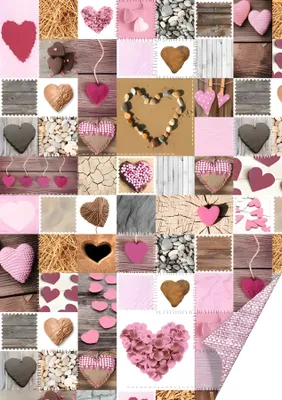 Produktbild von HEYDA 204772243 Motivkarton Naturherzen 50 x 70 cm rosé