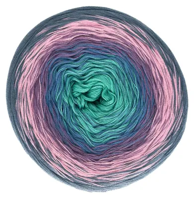 Obrázek produktu pro Hobby YARN – Flowy Charme Bobbel 250 g, 1000 m, čtyřvláknová příze s barevným přechodem na háčkování a pletení 217