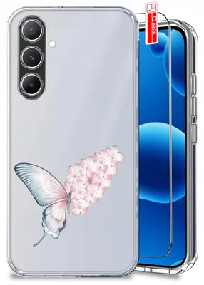 Produktbild von Hülle für Samsung A56 5G – Frühlingsmotive, Frühlingsblumen, durchsichtige Hülle + Displayschutzfolie