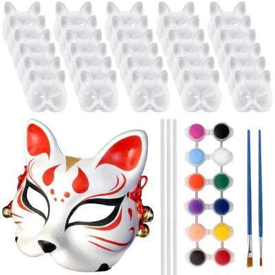 Immagine prodotto di Elzusha - Set di 30 maschere bianche per la creazione fai-da-te - Ideali per Halloween e cosplay