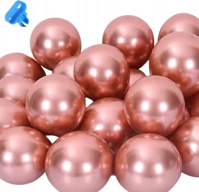 Zdjęcie produktu dla Balony Różowe Złoto Metalizowane Duże Urodziny Wesele Impreza Dekoracja