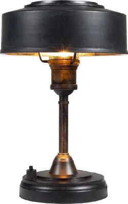 Produktbild von Casa Padrino Luxus Art Deco Tischleuchte Antik Schwarz Ø 22 x H. 32 cm - Runde Messing Schreibtischleuchte - Luxus Leuchten - Luxus Interior