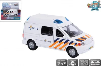 Obrázek produktu pro Kids Globe Traffic policie CZ 14cm kov zpětný chod na baterie světlo a zvuk 12ks v DBX
