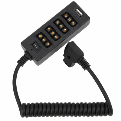 Image de D-TAP Port Adapter,D-Tap Splitter,D-Tap Male To 4-Port Female,D-Tap to 4-Port Female Cable Splitter,D-Tap Splitter Adapter,Camera Battery Splitter