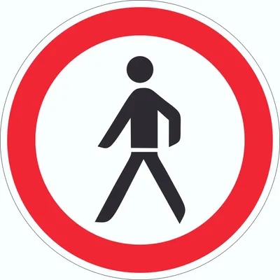 Produktbild von Für Fußgänger verboten Symbol Aufkleber Kreis Ø600mm