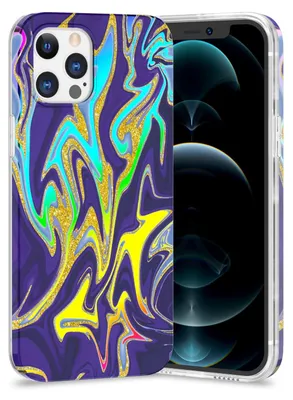 Immagine prodotto di Per Apple iPhone 12 / 12 Pro TPU Acquerello custodia protettiva cover motivo 3