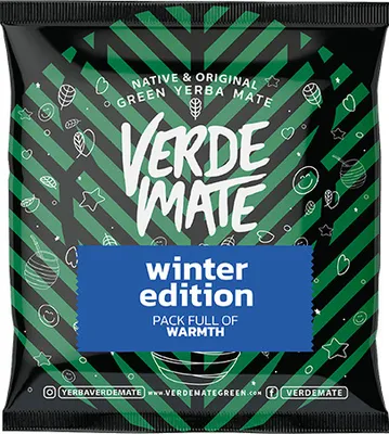 Produktbild von Verde Mate - Mate Tee Probe Winter Edition 50g - 5mm Dicke Blätter, Staubfrei - Wärmend, Mild - Apfel, Zimt - Luftgetrocknet - Yerba Mate Brasilien