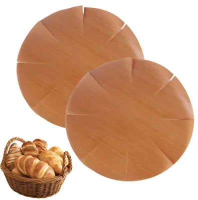 Produktbild von 2 Stück wiederverwendbares Backpapier, rundes Backblech, wiederverwendbare Backmatte für Backblech, Backofen, Springform, Backmatte, hitzebeständiges Antihaft-Backpapier, Backzubehör, wiederverwendbare Backmatte
