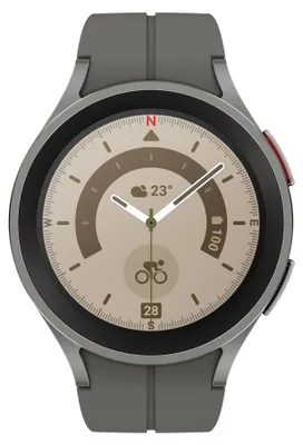 Produktbild von Samsung Galaxy Watch5 Pro , 3,56 cm (1.4"), OLED, Touchscreen, 16 GB, GPS, 46,5 g