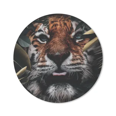 Produktbild von MuchoWow® Mauspad Mousepad Tiger - Blatt - Tiere 30x30 cm - Mousepads - Maus Mat - Pad - Mausunterlage - Tischunterlage - Schreibtischmatten