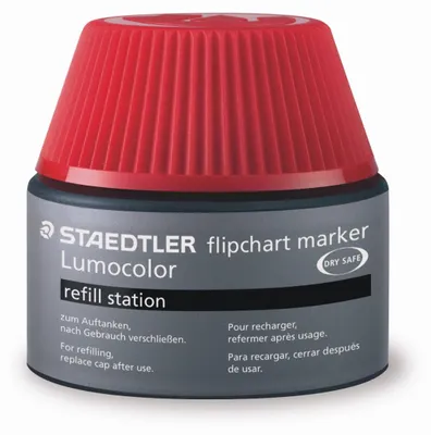 Produktbild von Nachfülltinte Flipchartmarker rot Packung mit 4 Stück