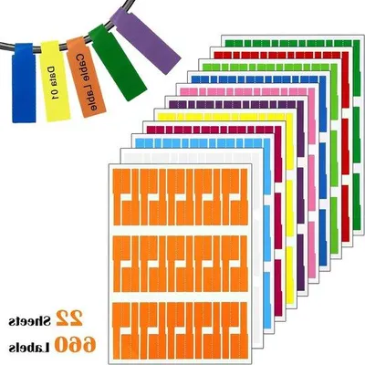 Productafbeelding van Allecto plus Verwijderaar - 660 waterdichte kabelmarkeringen, 22 stuks, 9 kleuren