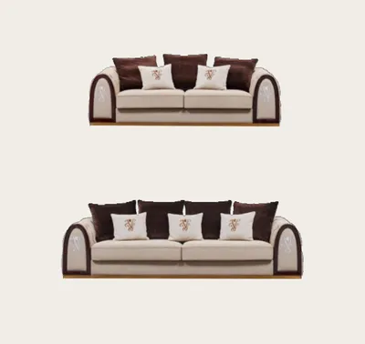 Produktbild von Sofa Chesterfield Beige Sofas Textil Stoff Couchen Luxus Möbel 4 sitzer 295cm