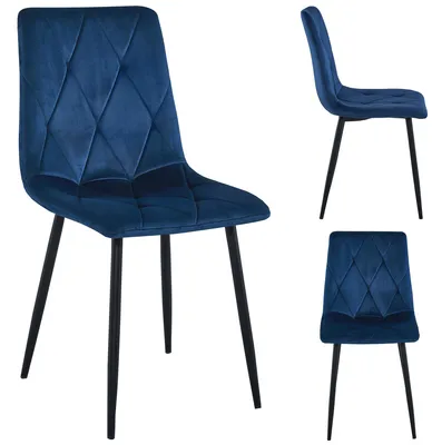 Zdjęcie produktu dla Krzesło Tapicerowane Welurowe Velvet Do Salonu Kuchni Jadalni Lumines
