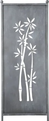 Produktbild von Stele Metall grau Sichtschutz "Bambus" H165cmxB52cm Windschutz Dekowand Deko