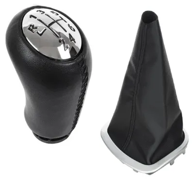 Produktbild von Schaltknauf chrom Schaltmanschette Rahmen für Renault Clio III 2005-2012 6-Gang