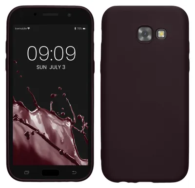 Produktbild von kwmobile Handyhülle für Samsung Galaxy A5 (2017) Hülle - Silikon Case metallisch schimmernd - Schutzhülle Cover - Metallic Brombeere