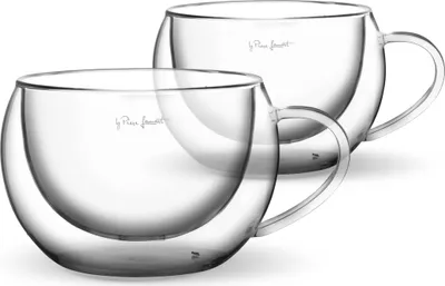 Obrázek produktu pro LAMART LT9012 Dvojité TERMO borosilikátové sklenice, materiál sklo, barva čirá, možné použít v mikrovlnné troubě, objem 270ml, rozměr výška 7,5 cm
