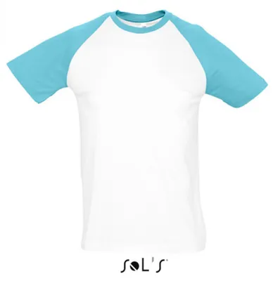 Produktbild von SOLs 11190 | Raglan Funky 150 Herren T-Shirt - Farbe: Burgundy/Grey Melange - Größe: S