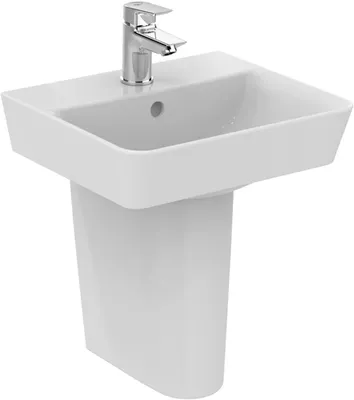 Produktbild von IS Handwaschbecken Connect Air Cube 1 Hl. m.Ül. 400x350x150mm Weiß