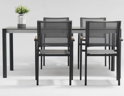 Zdjęcie produktu dla Luksusowe ogrodowe krzesło do jadalni Couture Jardin POLO Dining Chair Grey