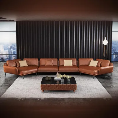 Immagine prodotto di Ecksofa Italienische Möbel Wohnzimmer Couch Polster Luxus Sofa Eckgarnitur Leder