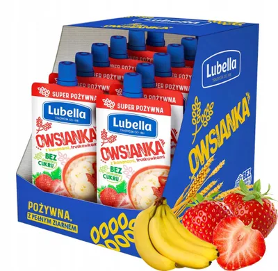 Obrázek produktu pro Lubella Ovesná kaše s banány a jahodami 100 G
