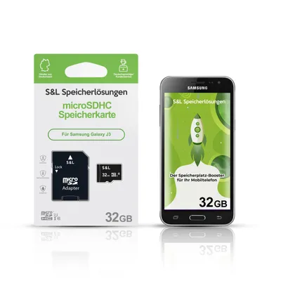 Produktbild von microSD Speicherkarte S&L für Samsung Galaxy J3 - Speicherkapazität: 32 GB