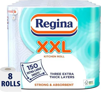Produktbild von Große Küchenpapiere 8-Rollen-Pack, extra groß für dicke Verschmutzungen