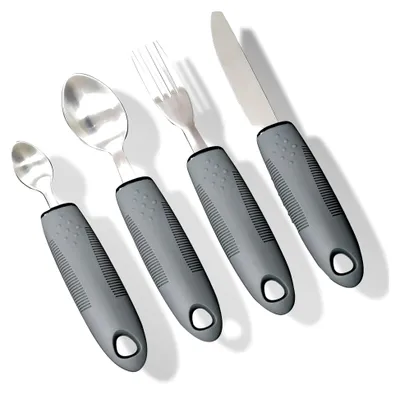Produktbild von 4-teiliges Besteckset mit dickem Griff für Menschen mit Behinderungen