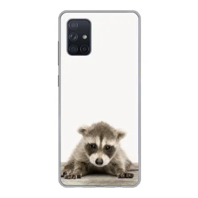 Produktbild von MuchoWow® Handyhülle Schutzhülle Hülle für Samsung Galaxy A51 5G Waschbär - Tiere - Jungen - Mädchen Silikon Softcase Handy Hülle - Abbildung