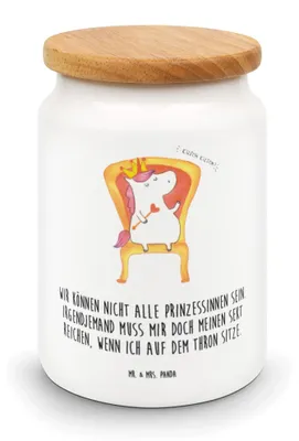Produktbild von Mr. & Mrs. Panda behälter Einhorn Prinzessin - Weiß - Geschenk, Dose, Keksdose, Teedose, Unicorn, Monat, zuckerdose, Kaffeedose, Geburtstagsgeschenk, Geburtstag
