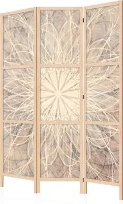 Image de LUMASOUL Paravent simple face, paravent séparateur d'espace intérieur, motif bohème japonais, 135 x 172 cm
