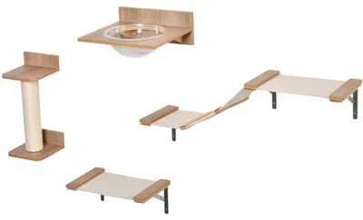 Productafbeelding van PAWHUT kattenwand D30-461, 4 stuks - A
