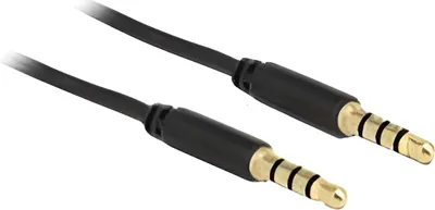 Immagine prodotto di Cavo jack DELOCK 3,5 mm -> 3,5 mm St/St 0,50 m 4 pin nero