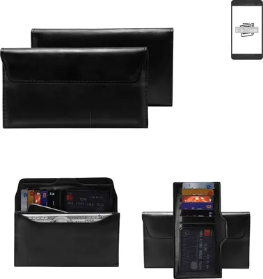 Produktbild von K-S-Trade Handy Hülle kompatibel mit Huawei nova 5T Pro Schutz Hülle Tasche Schutz Case Handytasche Kunstleder schwarz, 1x