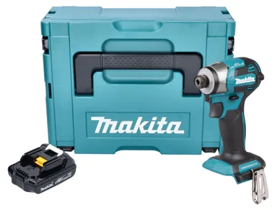 Zdjęcie produktu dla Makita DTD 173 Y1J akumulatorowy klucz udarowy 18 V 180 Nm 1/4" bezszczotkowy + 1x akumulator 1,5 Ah + Makpac - bez ładowarki