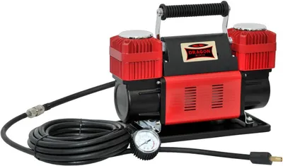 Immagine prodotto di Compressore d'aria portatile da 12V – Pompa per auto con manometro e custodia – 10,3 bar