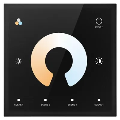 Produktbild von LED-Dimmer mit CCT-Funktion, 12–48 V DC, max. 10 A – Schwarz