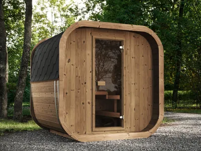 Produktbild von Fjordholz Fass-Sauna Modell Icon 220 Thermo