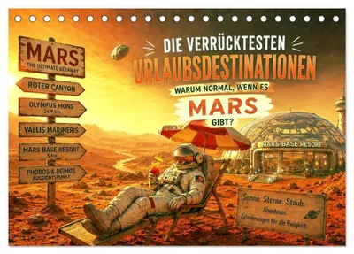 Produktbild von Die verrücktesten Urlaubsdestinationen (Tischkalender 2027 DIN A5 quer), CALVENDO Monatskalender