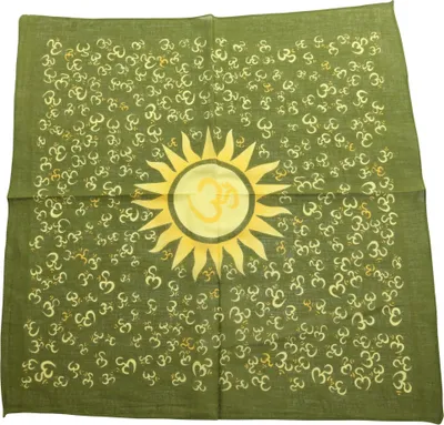 Produktbild von Bandana Tuch - Om - Goa - Sonne - quadratisches Kopftuch