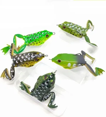 Produktbild von Wobbler ANGELKÖDER HECHT WELS Oberflächenfrosch 5er Set 15g